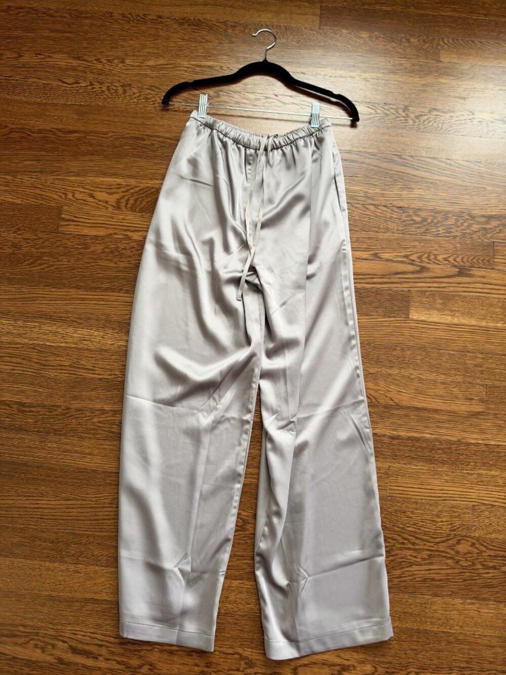 Bundle: Uniqlo Satin Drawstring Pants + Future Collective Cable Cardigan S